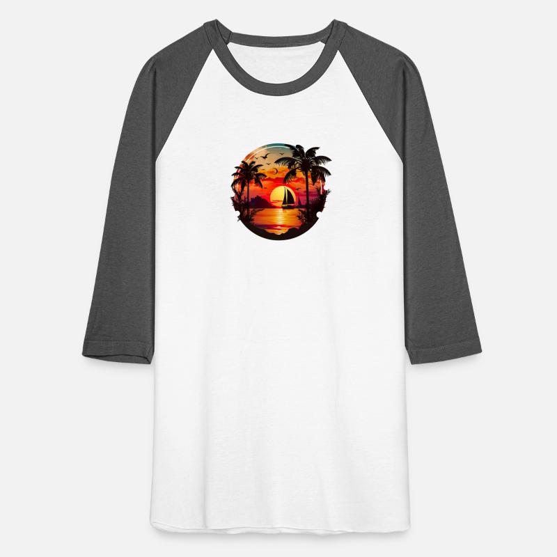 Beach Sunset Sailboat Palm Trees Ocean Vacation