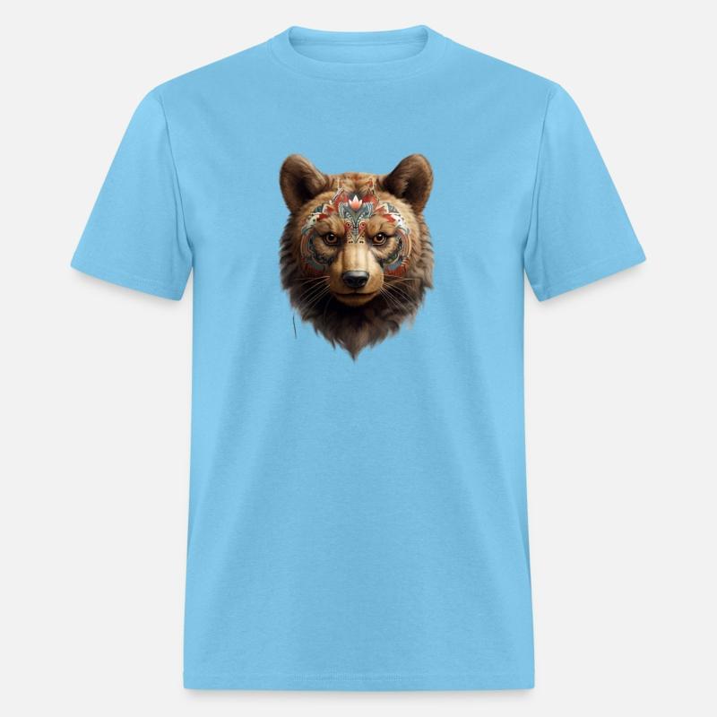 Bear face, animal, decorated