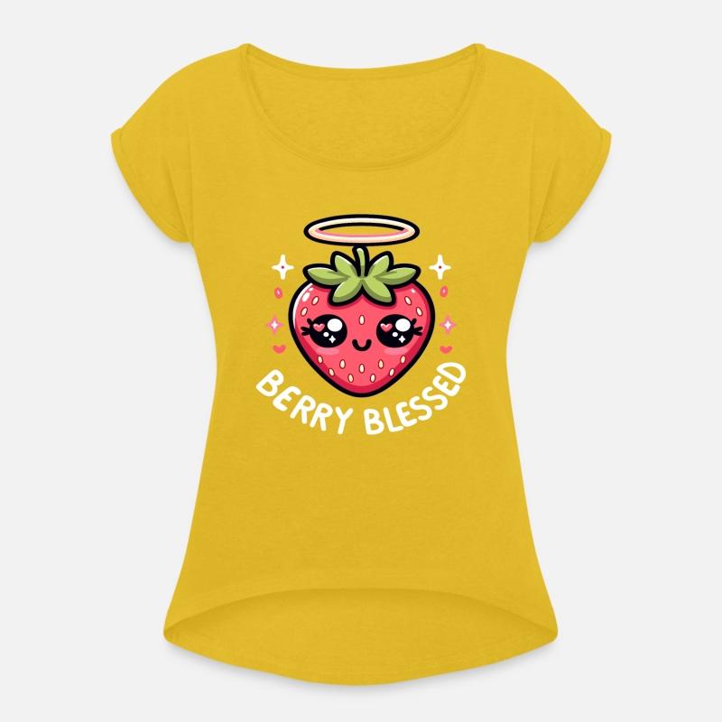 Berry Blessed Strawberry Cartoon Funny Christian