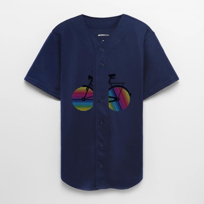 bicycle with colorful wheels in a rainbow look