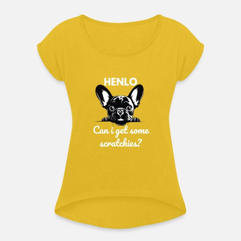 Black French Bulldog asking to be pet - "HENLO Can