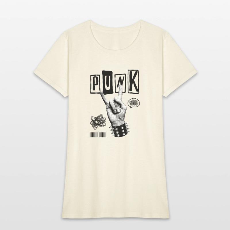 Black Punk Rock Streetwear T-Shirt – Vintage Hand