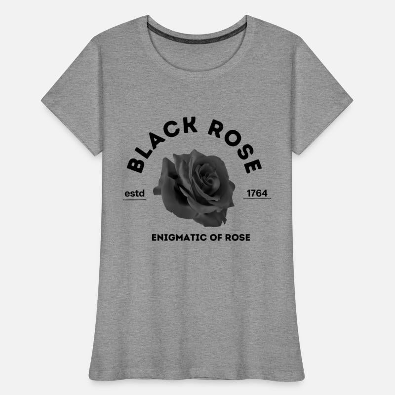 Black Rose Design Enigmatic Rose T Shirt