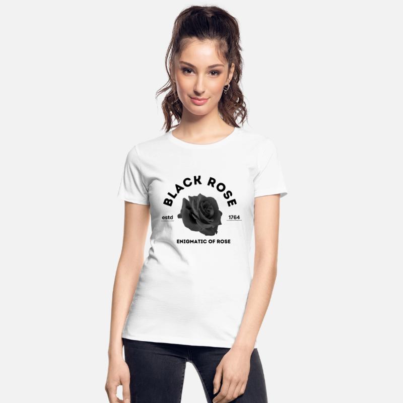 Black Rose Design Enigmatic Rose T Shirt