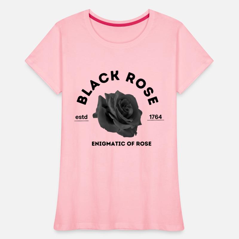 Black Rose Design Enigmatic Rose T Shirt