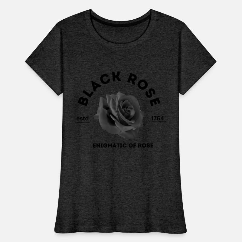 Black Rose Design Enigmatic Rose T Shirt