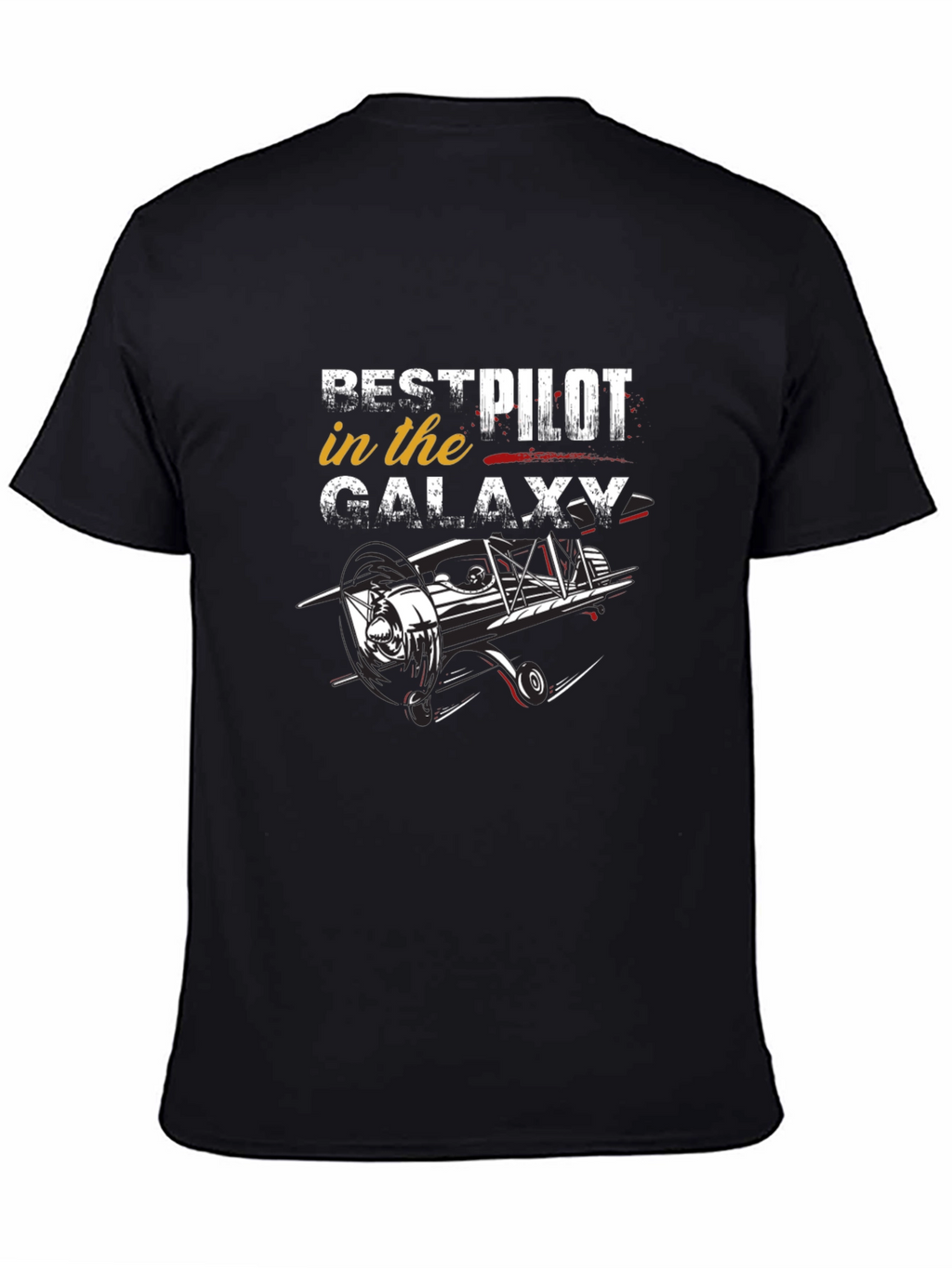 Best Pilot in the Galaxy Black T-Shirt