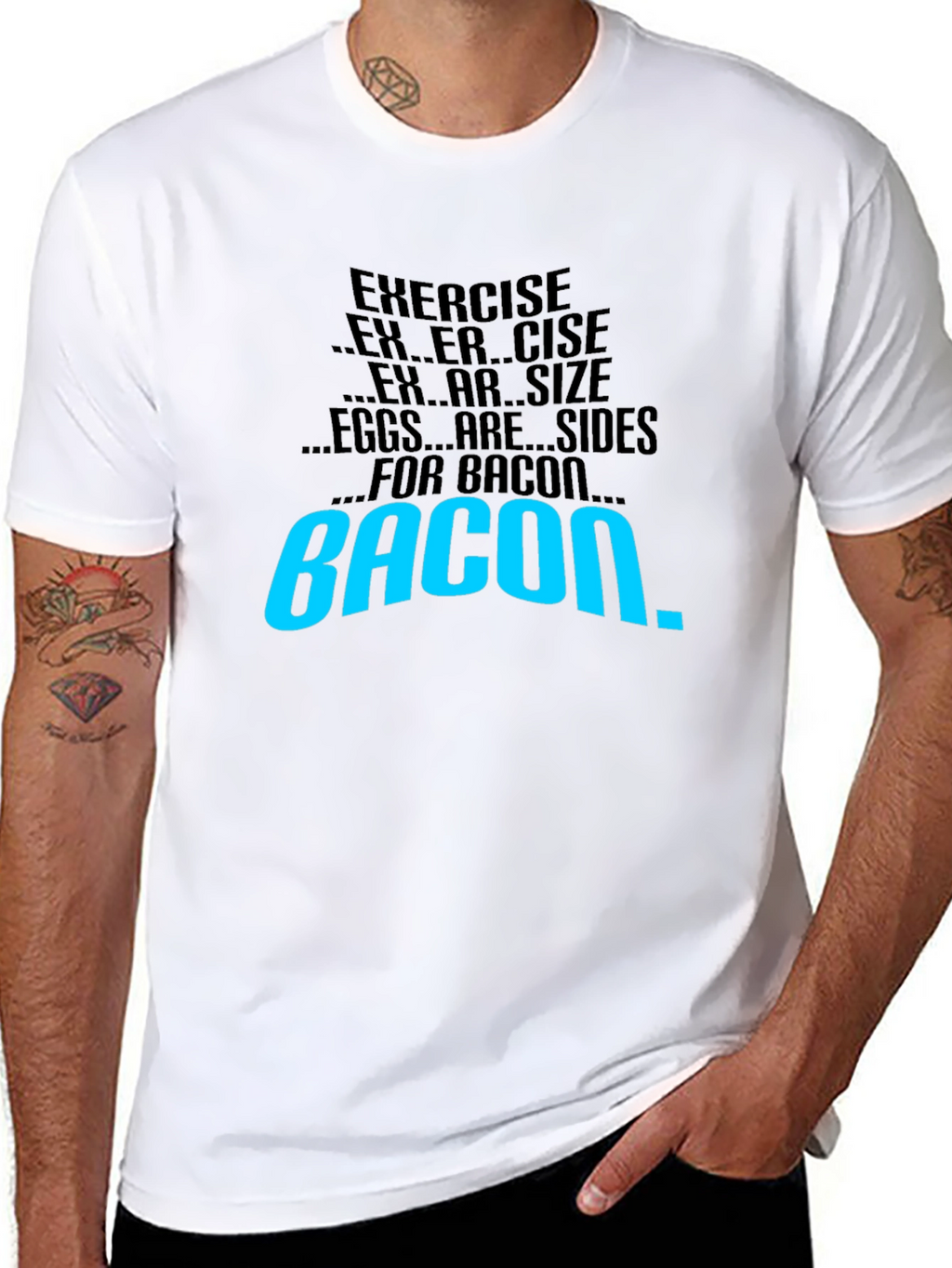 Bacon Motivation T-Shirt - Exercise Side Dish