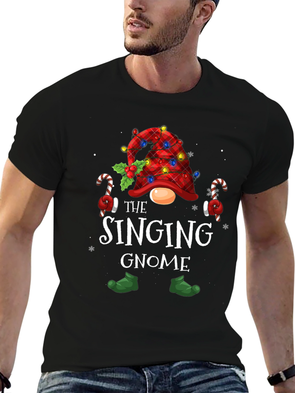 Singing Gnome Christmas T-Shirt