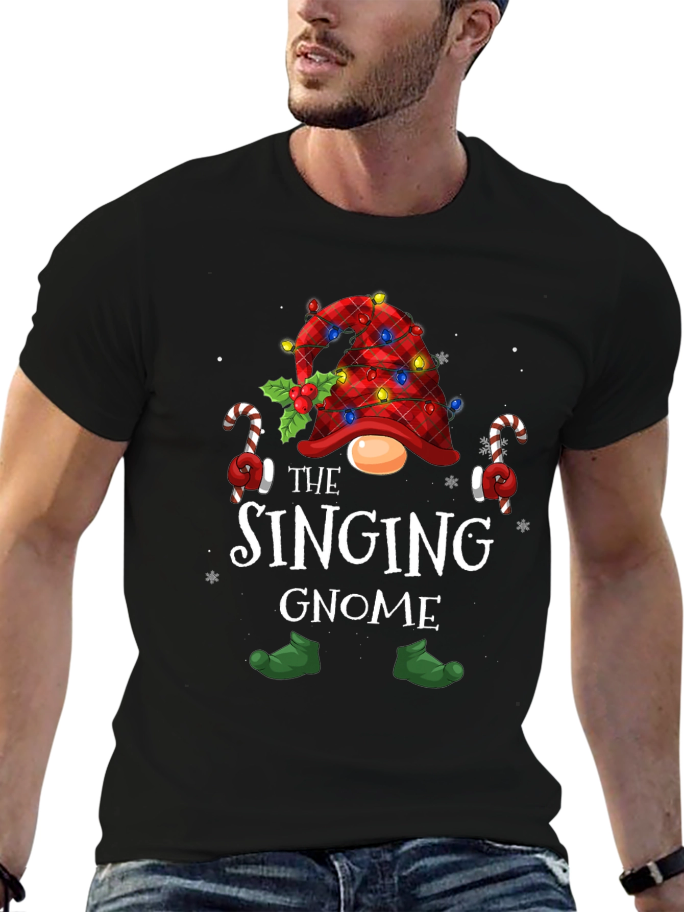Singing Gnome Christmas T-Shirt