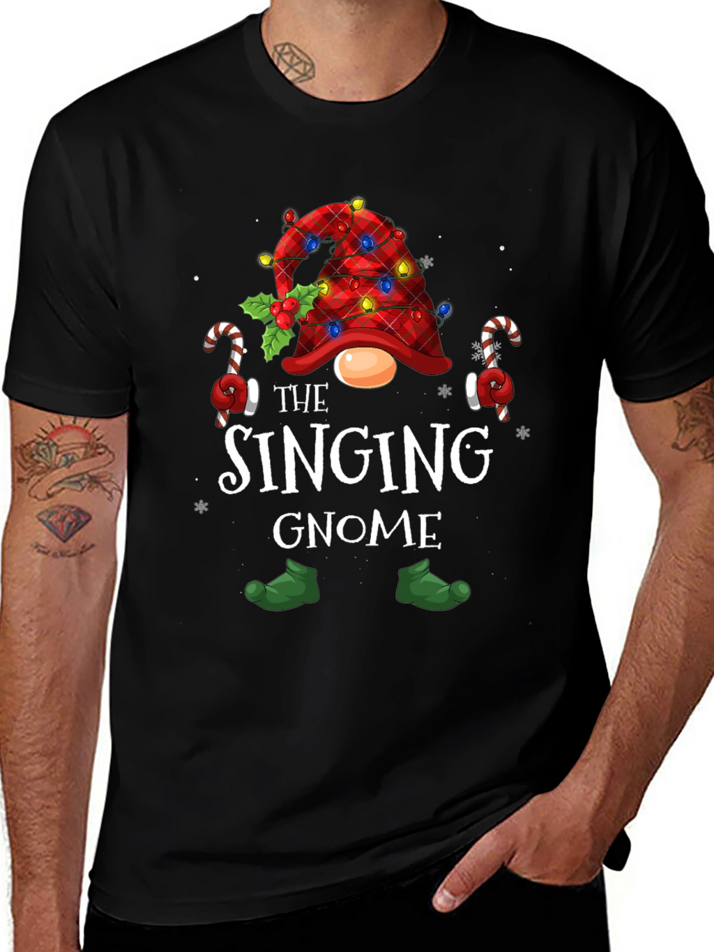 Singing Gnome Christmas T-Shirt