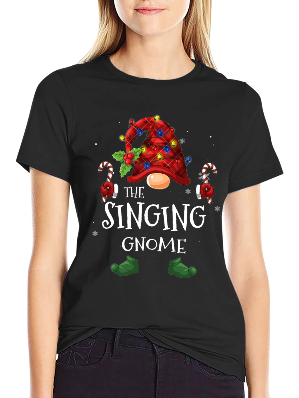 Singing Gnome Christmas T-Shirt