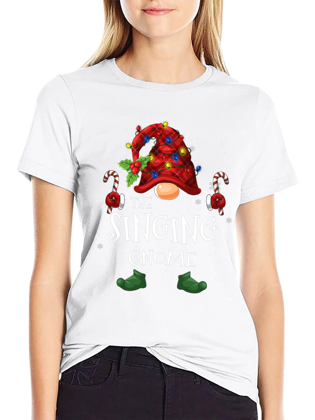 Singing Gnome Christmas T-Shirt