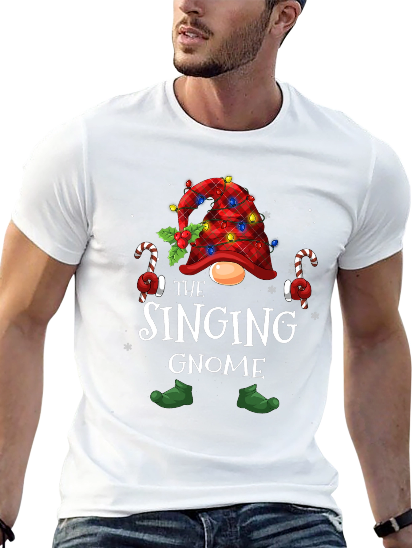 Singing Gnome Christmas T-Shirt