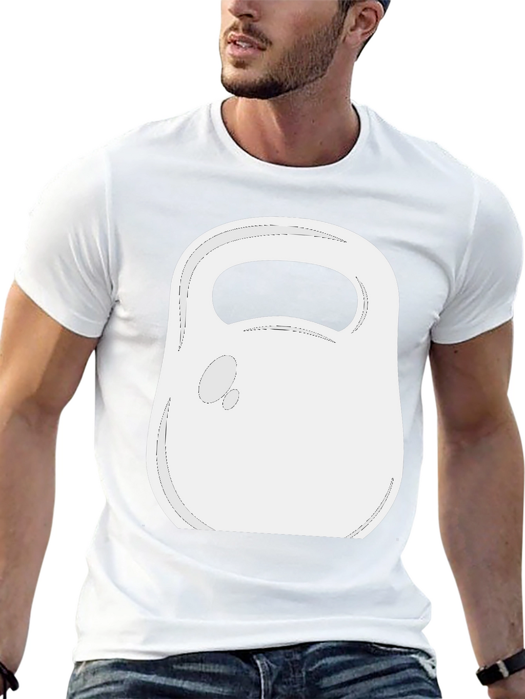 Kettlebell Graphic Tee - Black Cotton Gym Shirt