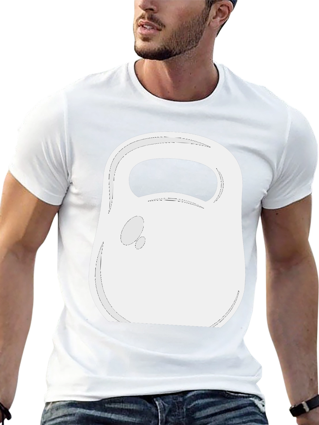 Kettlebell Graphic Tee - Black Cotton Gym Shirt