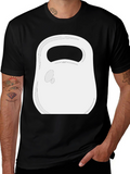 Kettlebell Graphic Tee - Black Cotton Gym Shirt
