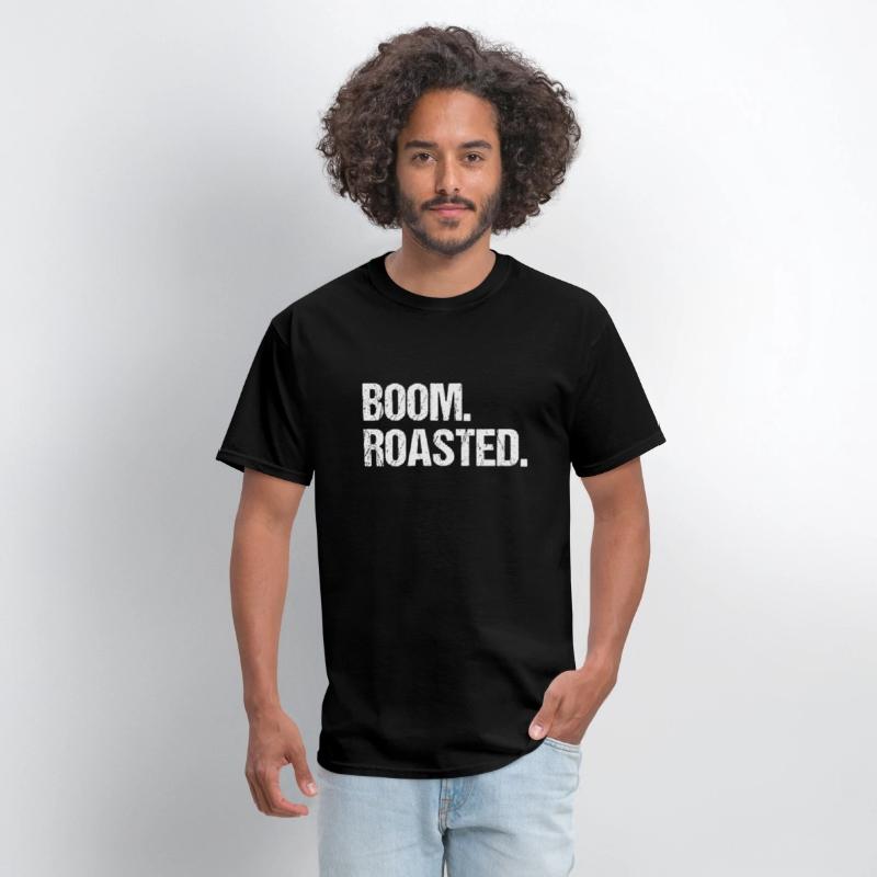 Boom Roasted Distressed Saying