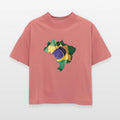 Brazil Flag in Brazil Map