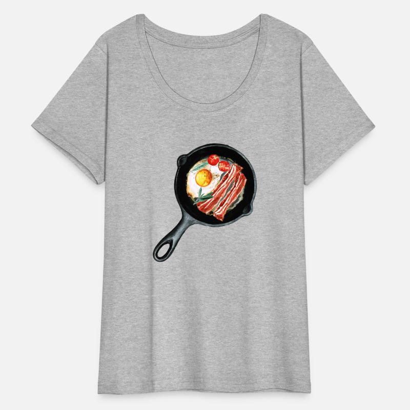 Breakfast Pan of Bacons, Egg and Tomatoes