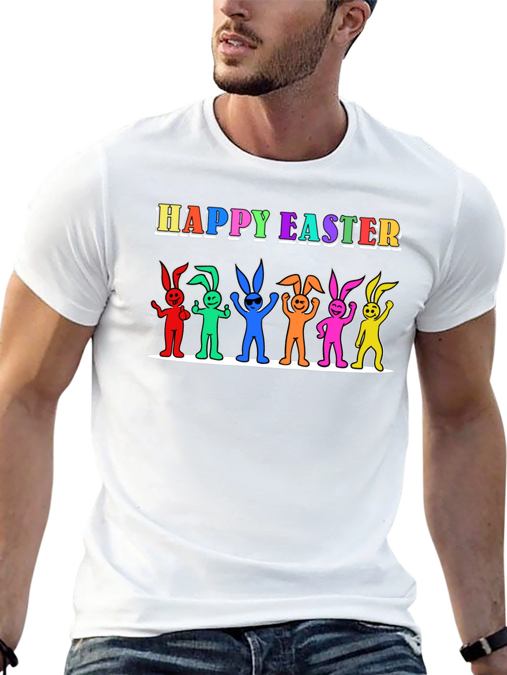 Happy Easter Bunny Rainbow T-Shirt