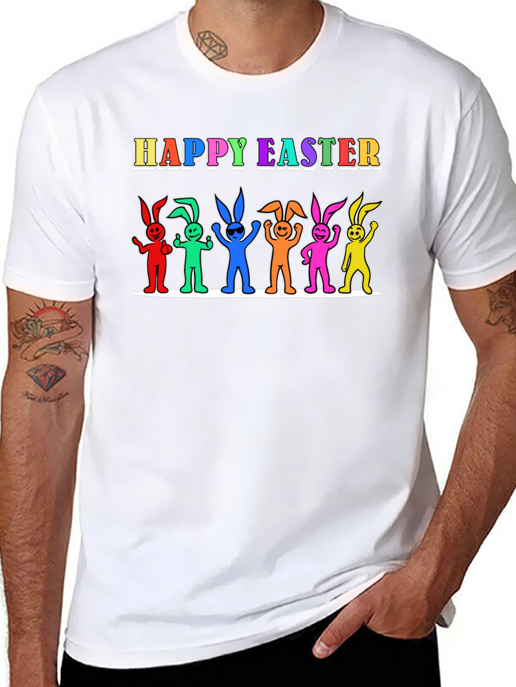 Happy Easter Bunny Rainbow T-Shirt
