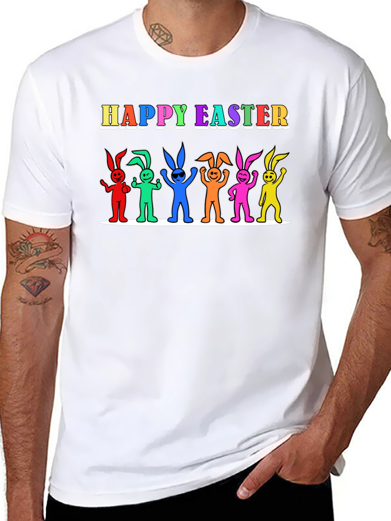 Happy Easter Bunny Rainbow T-Shirt