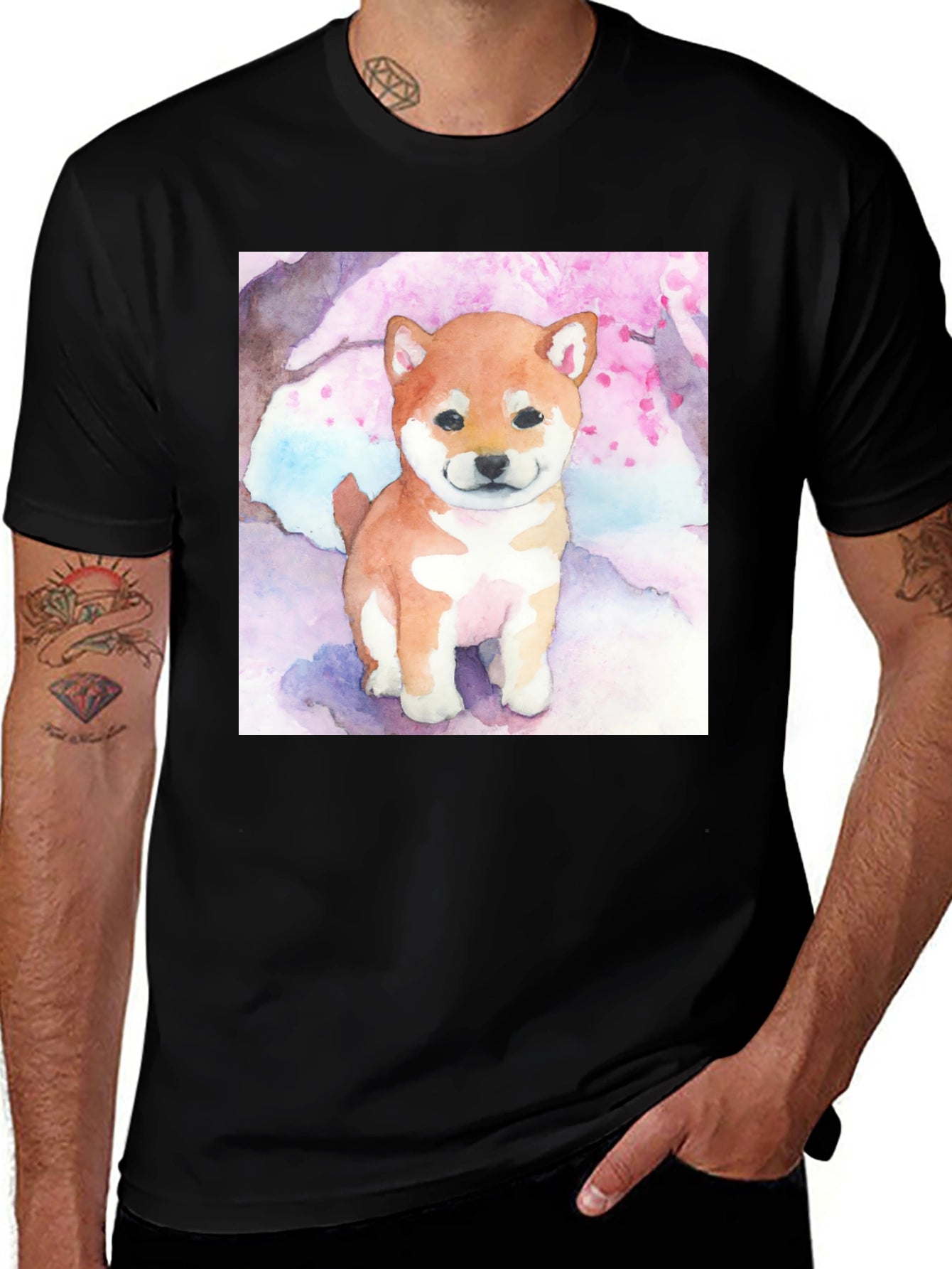 Watercolor Shiba Inu T-Shirt
