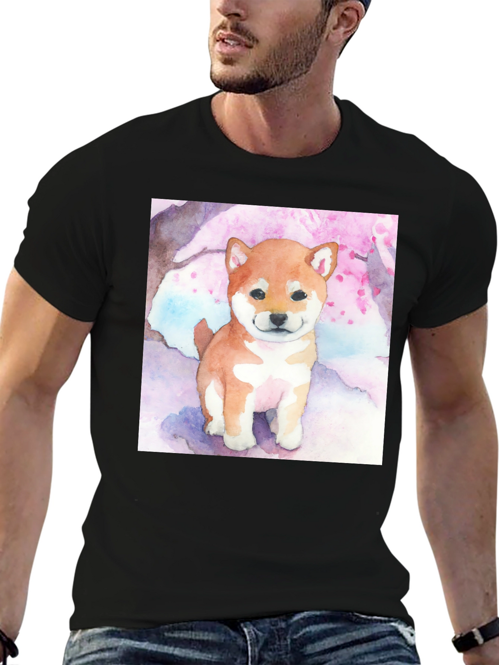 Watercolor Shiba Inu T-Shirt