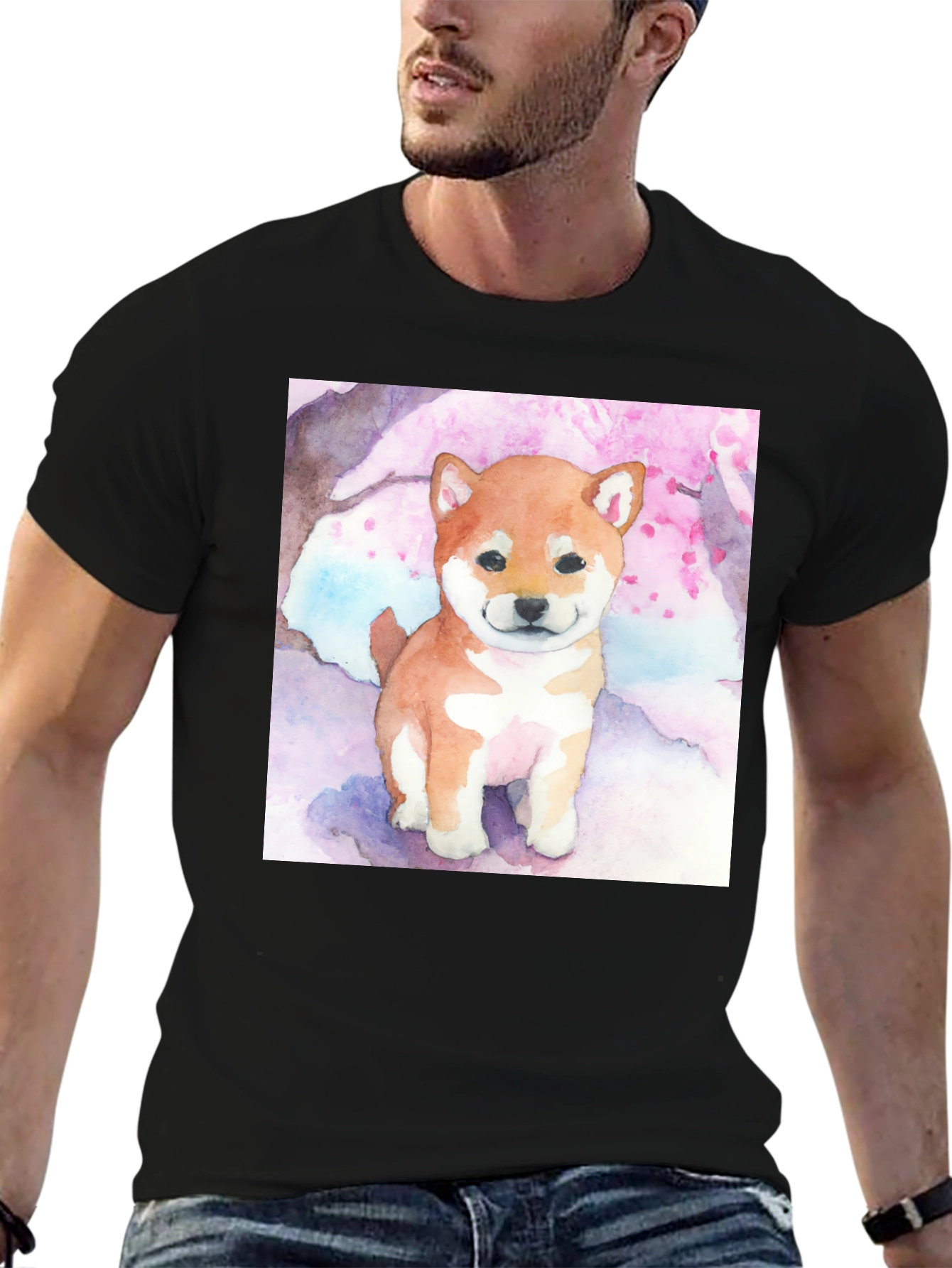 Watercolor Shiba Inu T-Shirt