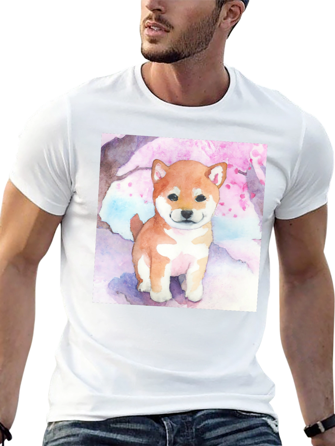 Watercolor Shiba Inu T-Shirt