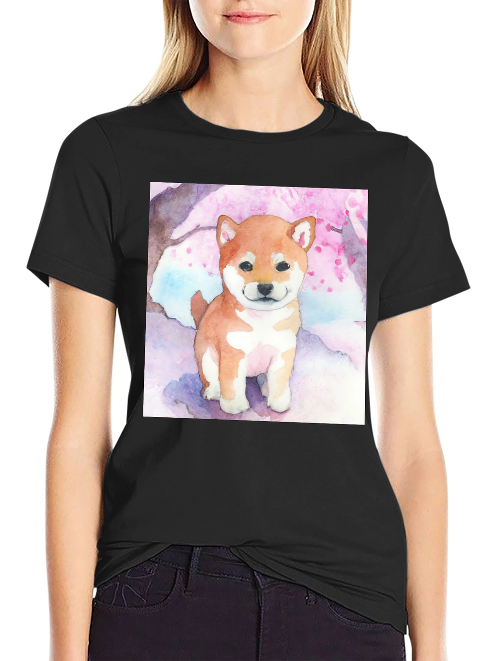 Watercolor Shiba Inu T-Shirt