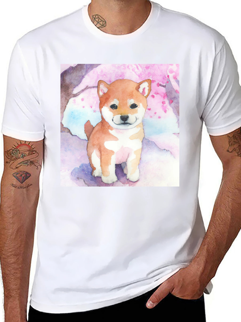 Watercolor Shiba Inu T-Shirt
