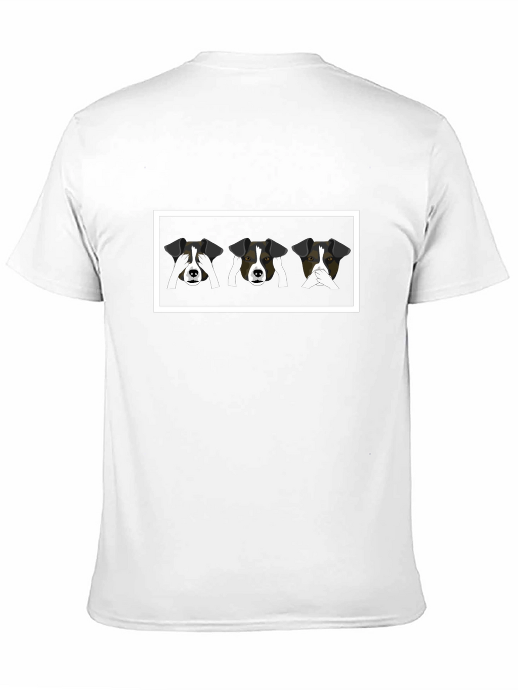 Funny Dogs Graphic Black T-Shirt