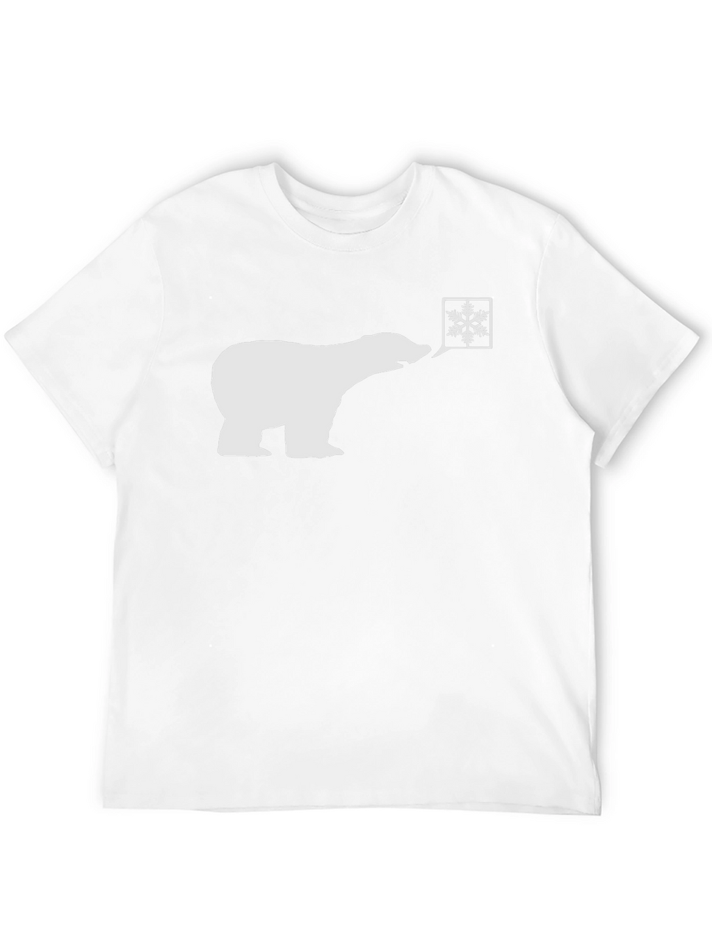 Polar Bear Snowflake Graphic Tee - Winter Style