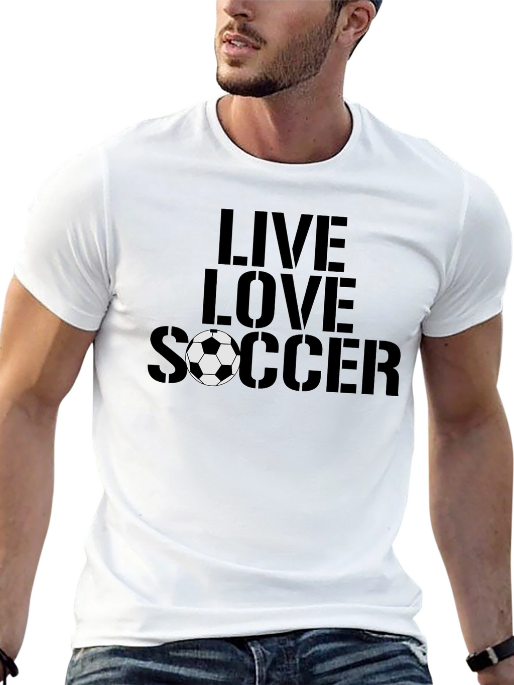 Live Love Soccer Black T-Shirt