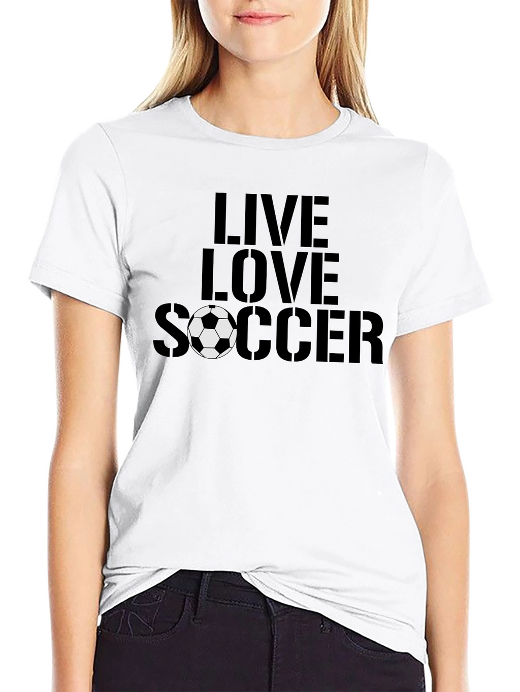 Live Love Soccer Black T-Shirt