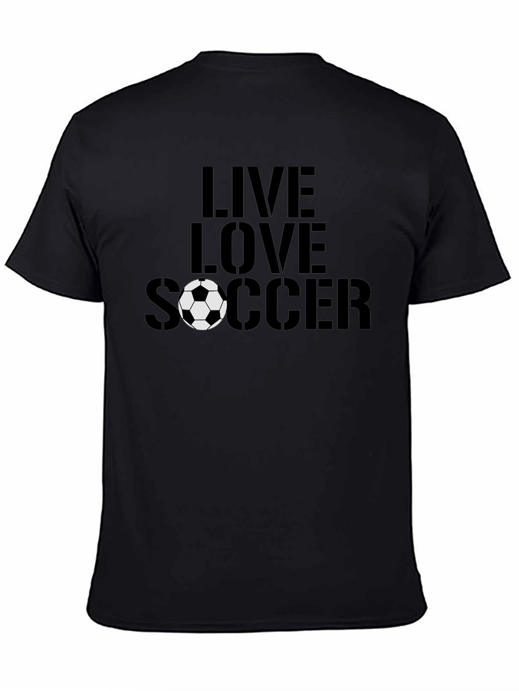 Live Love Soccer Black T-Shirt
