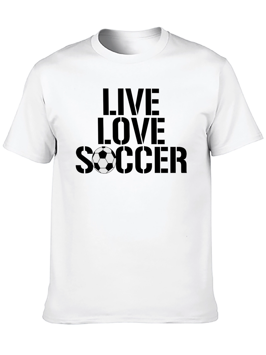 Live Love Soccer Black T-Shirt