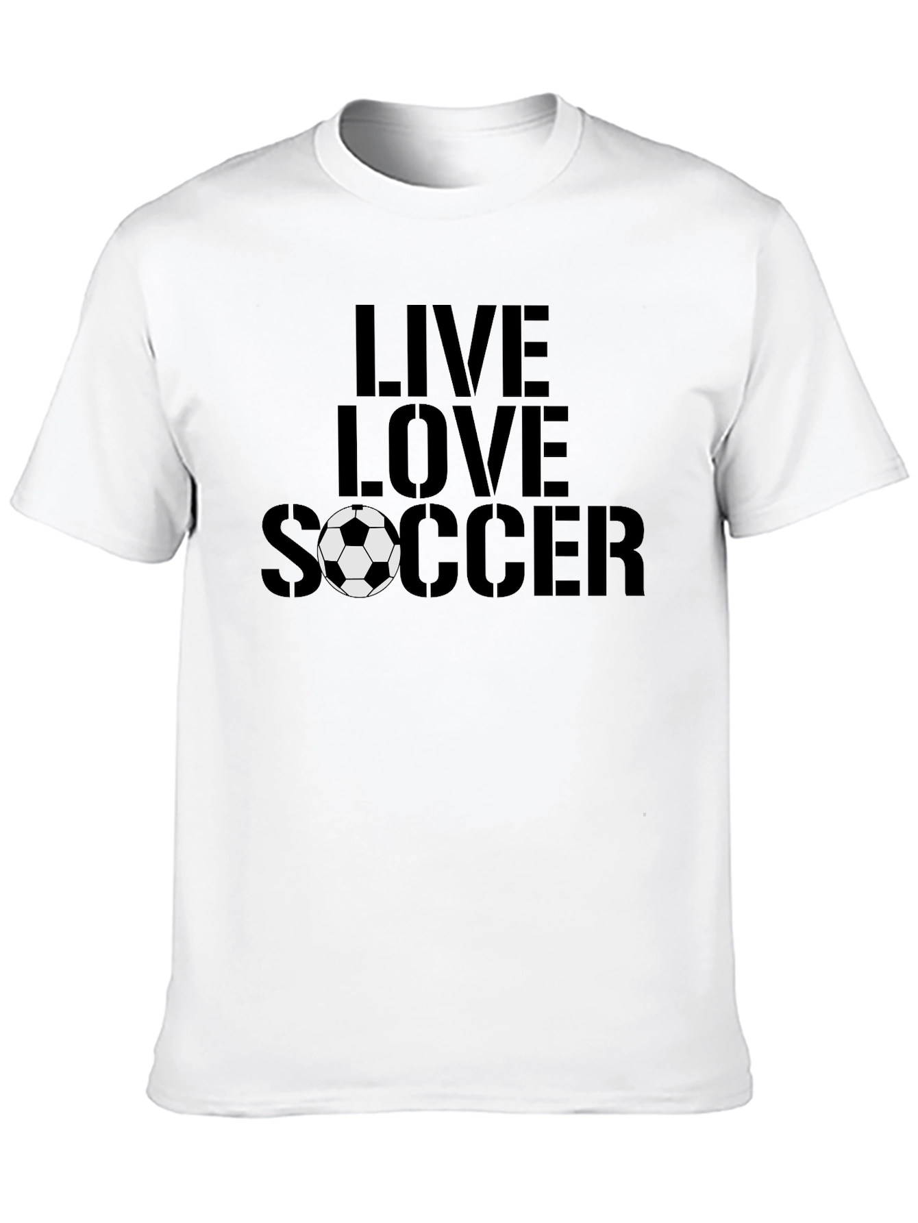 Live Love Soccer Black T-Shirt