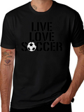 Live Love Soccer Black T-Shirt