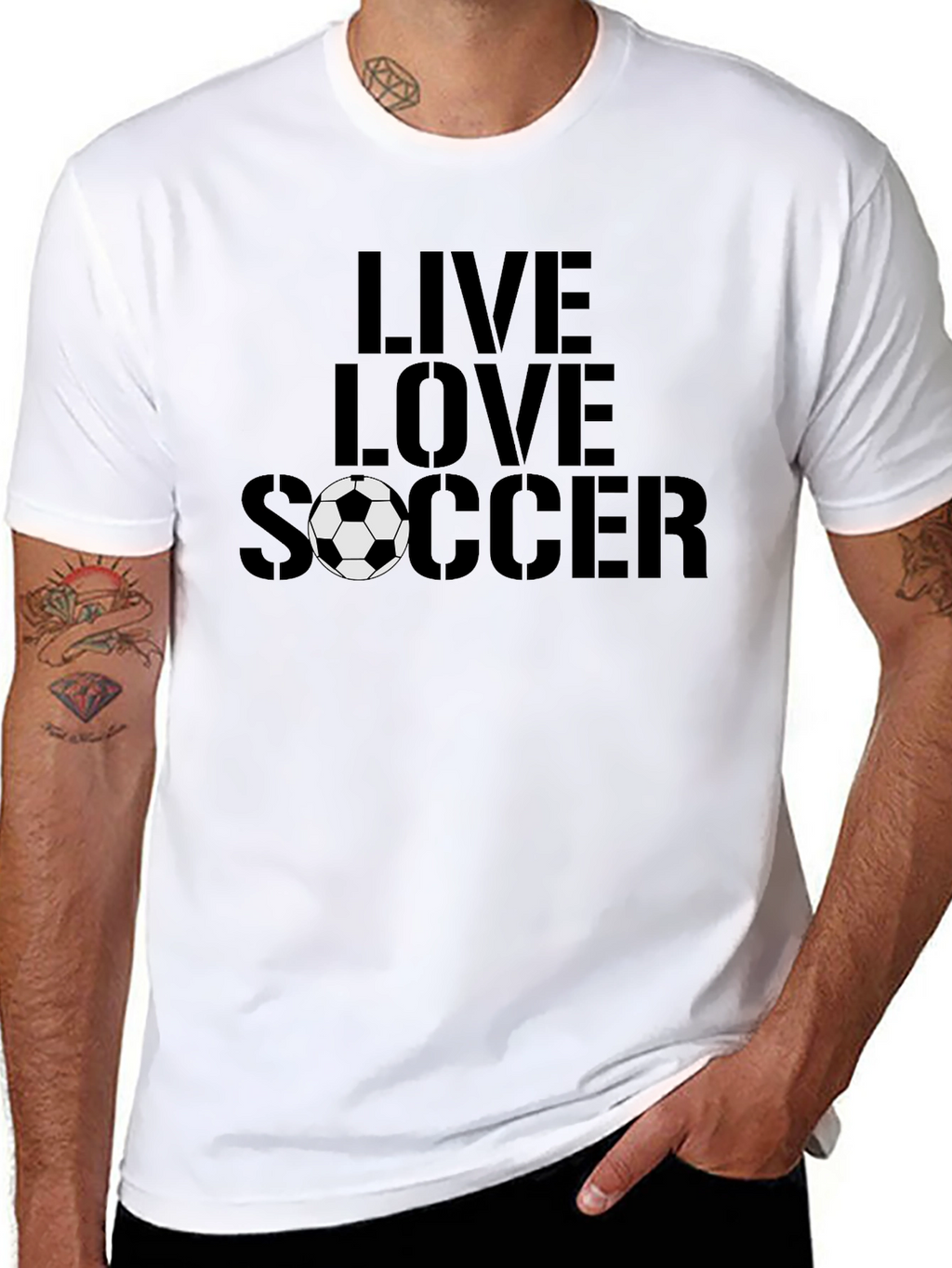 Live Love Soccer Black T-Shirt