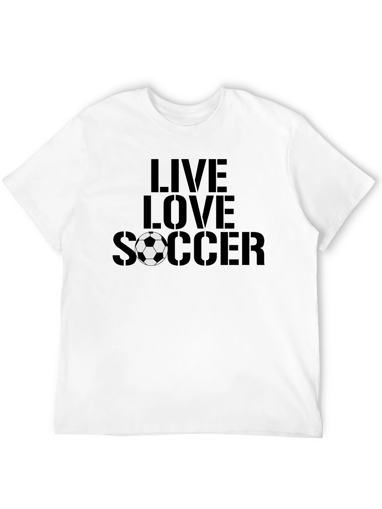 Live Love Soccer Black T-Shirt