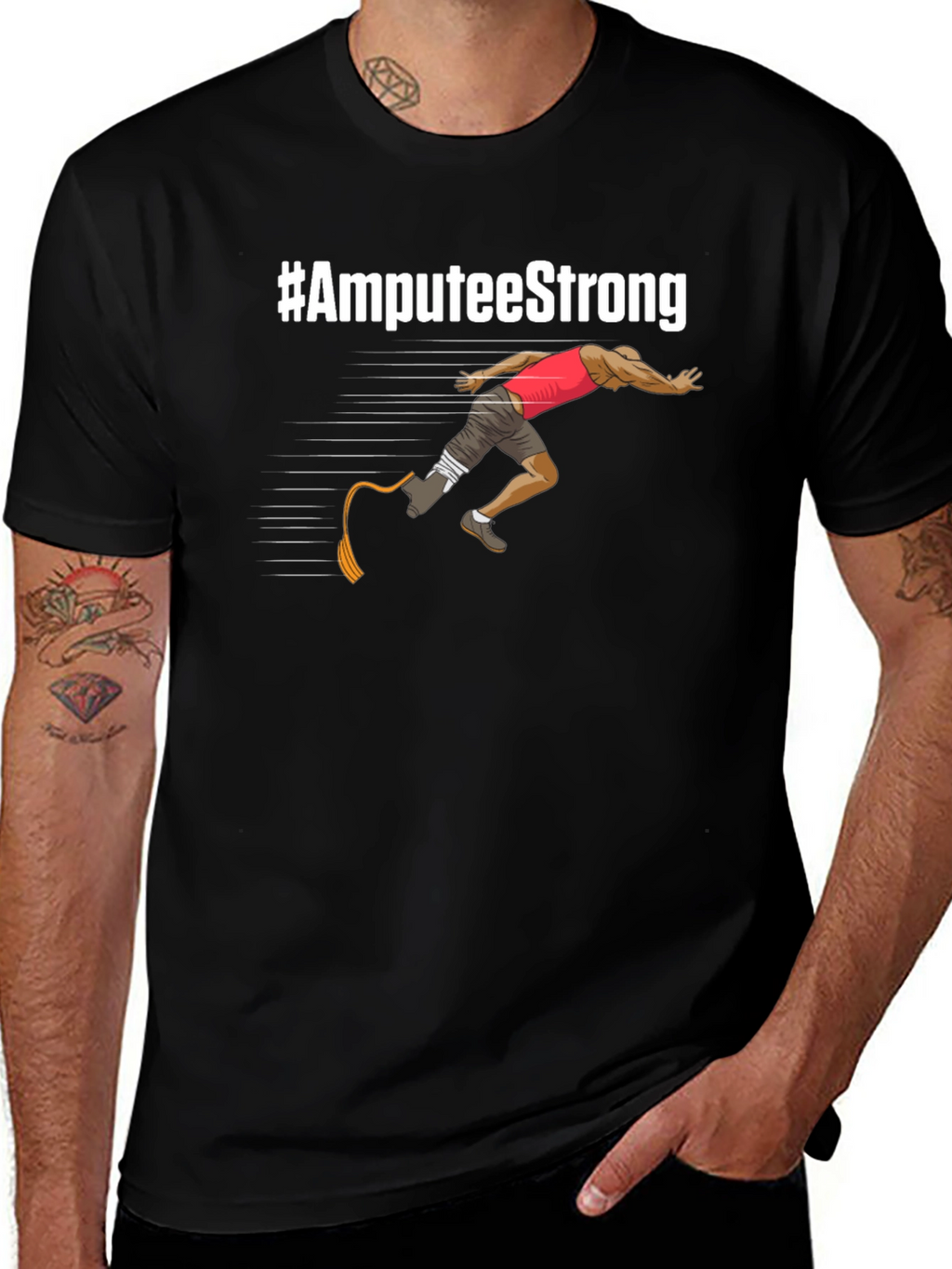 Amputee Strong T-Shirt - Inspirational Design