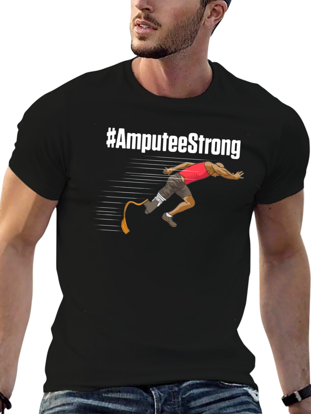 Amputee Strong T-Shirt - Inspirational Design
