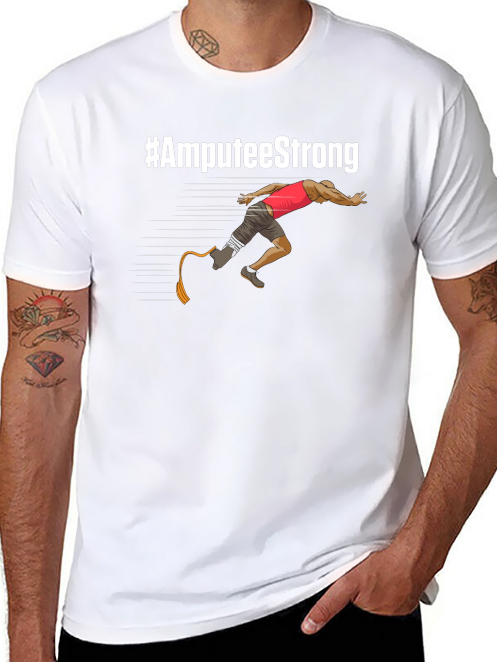 Amputee Strong T-Shirt - Inspirational Design