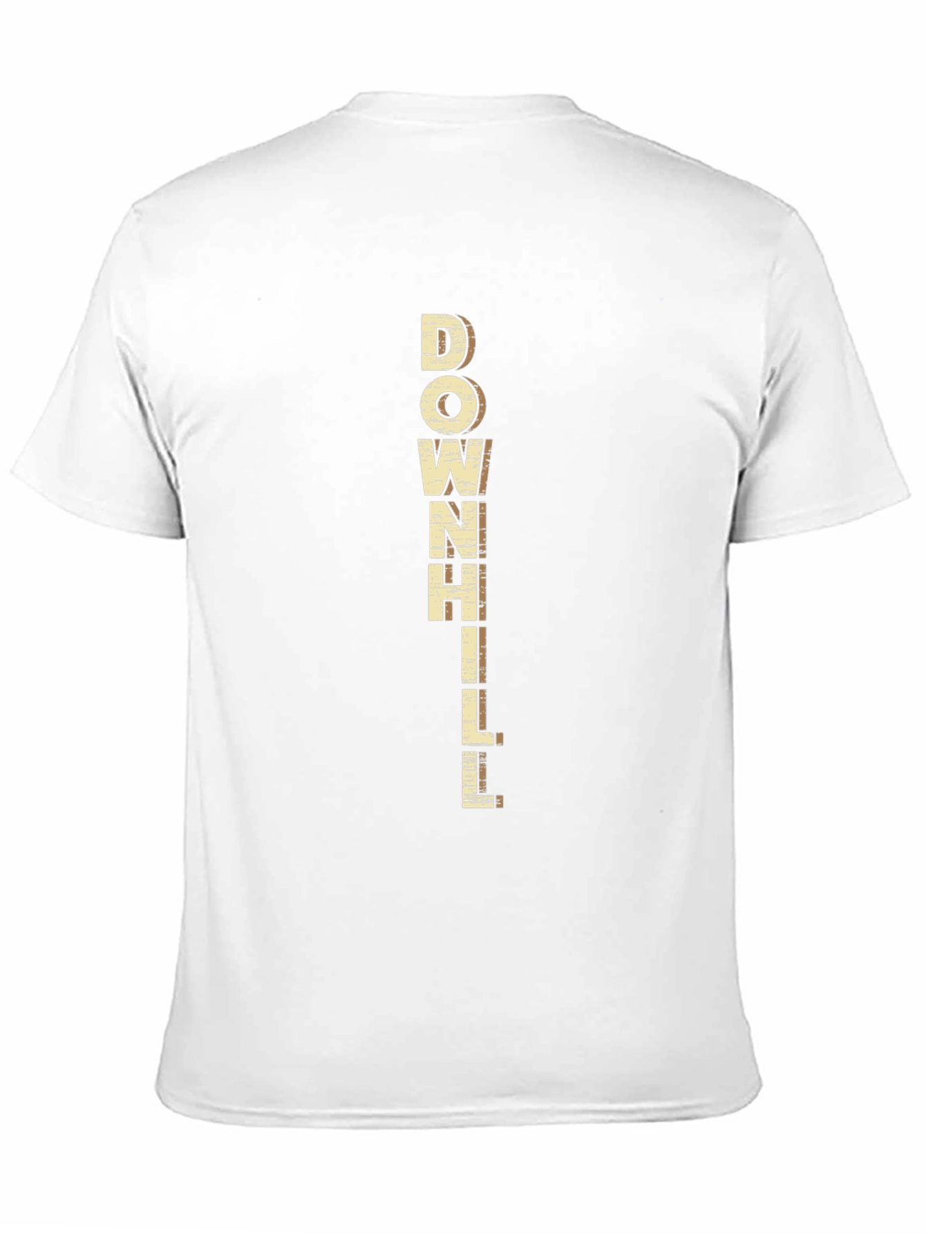 Downhill Graphic Tee - Black Cotton Blend Casual T-Shirt