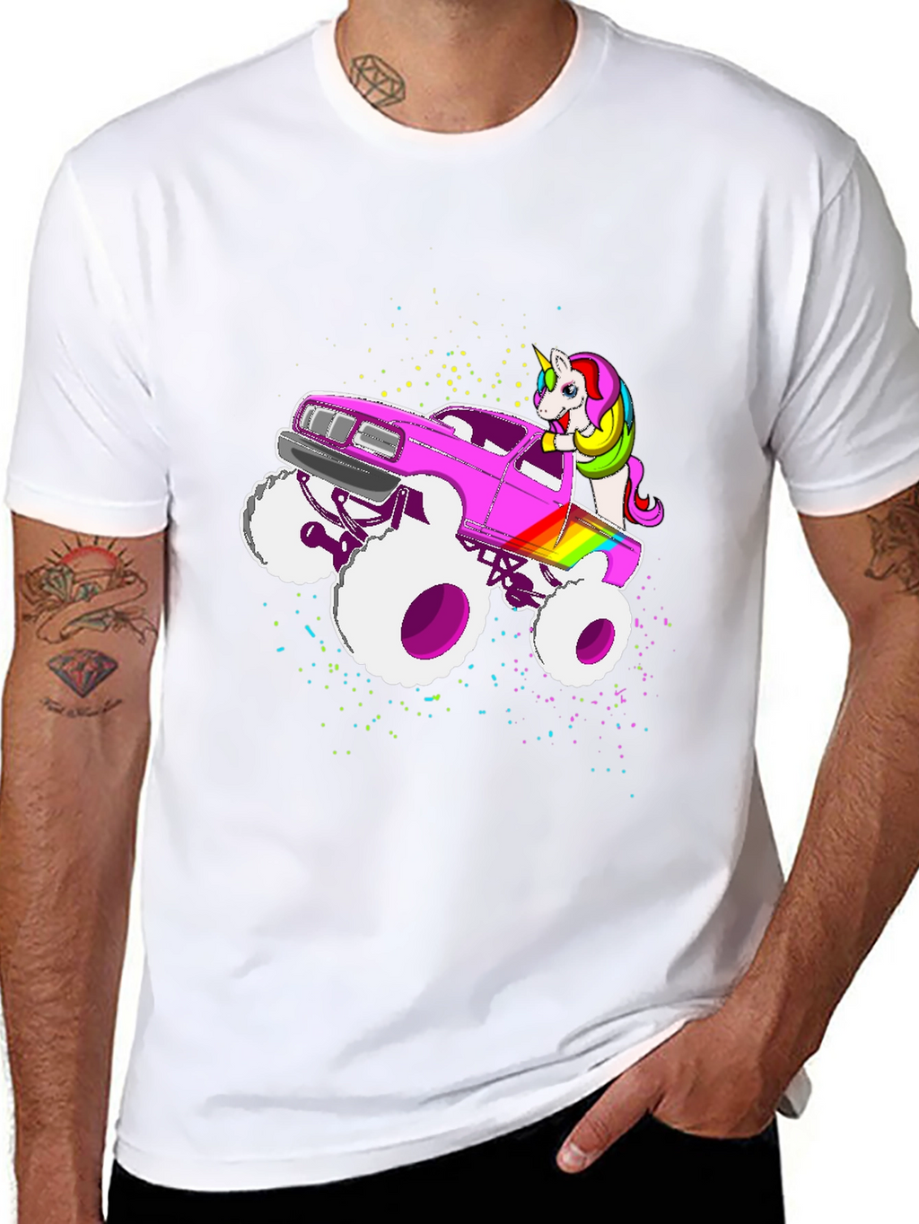 Unicorn Monster Truck Graphic T-Shirt