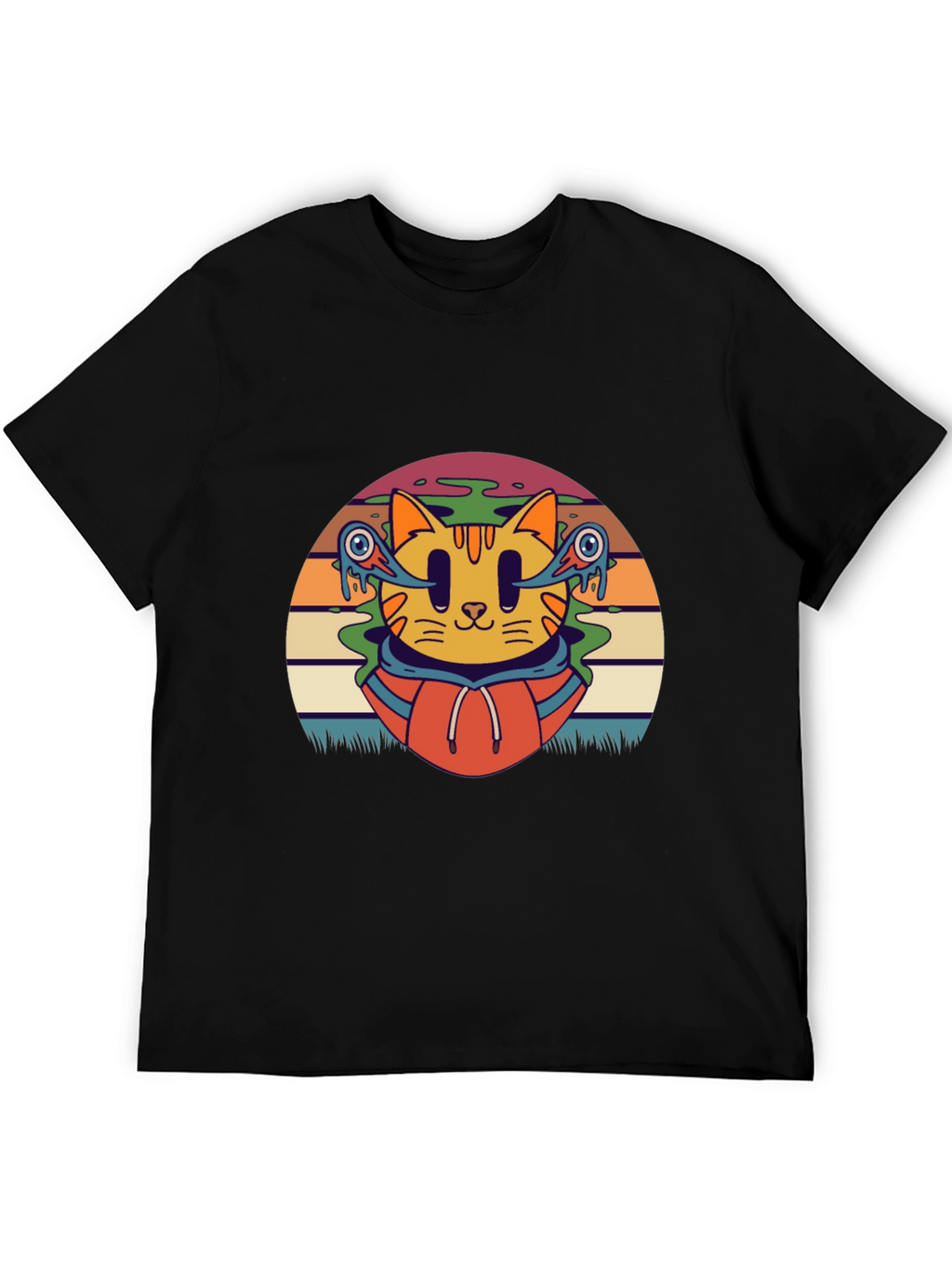 Groovy Cat T-Shirt - Retro Style Tee