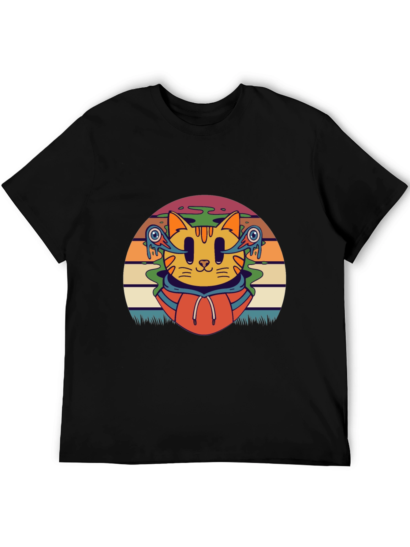 Groovy Cat T-Shirt - Retro Style Tee